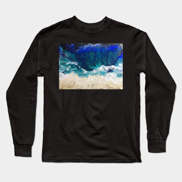 Crashing Waves Long Sleeve T-Shirt by CorinneMatus